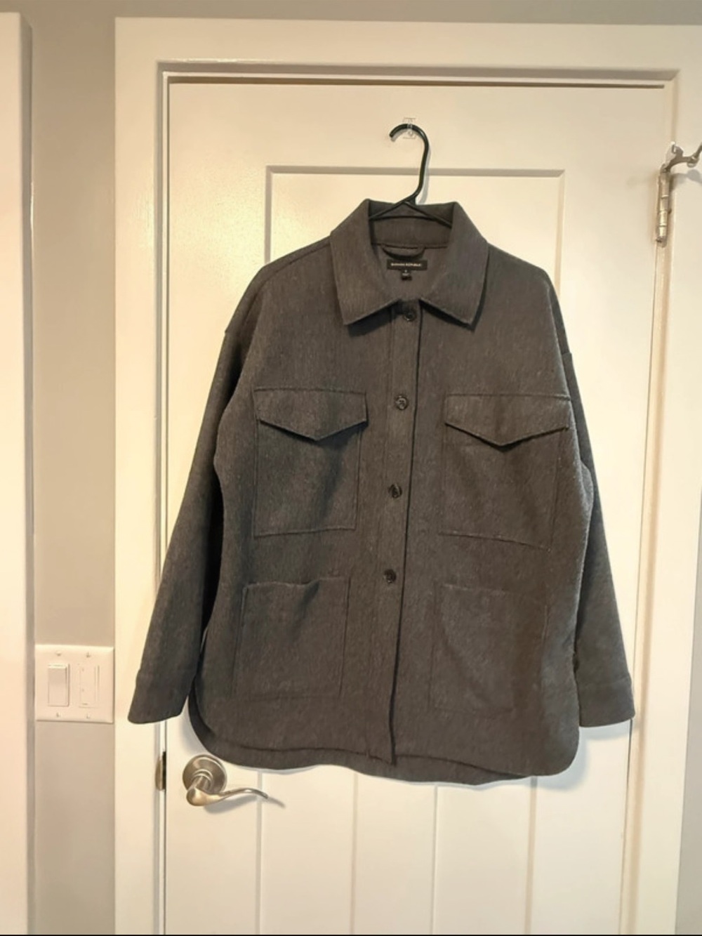 Banana Republic Gray Utility Overshirt Jacket - Women's